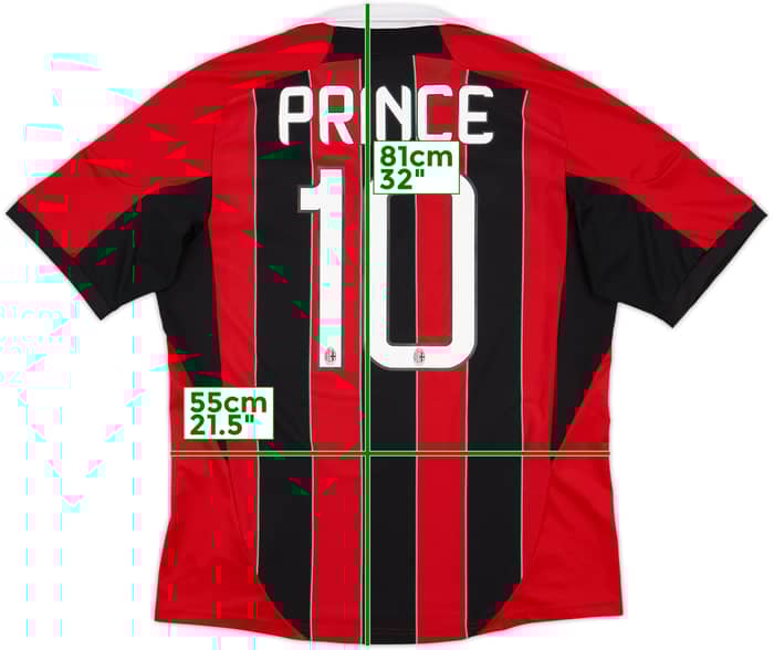 2012-13 AC Milan Home Shirt Prince #10 - 8/10 - (XL)