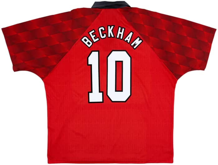 1996-98 Manchester United Home Shirt Beckham #10 - 9/10 - (XXL)