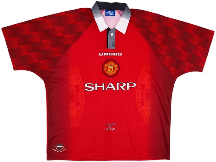 1996-98 Manchester United Home Shirt Beckham #10 - 9/10 - (XXL)