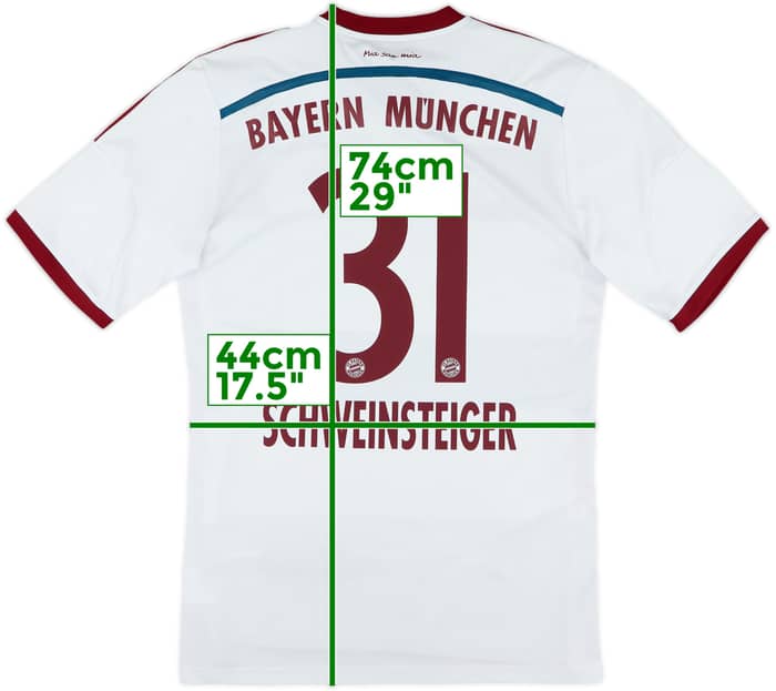 2014-15 Bayern Munich Away Shirt Schweinsteiger #31 - 7/10 - (M)