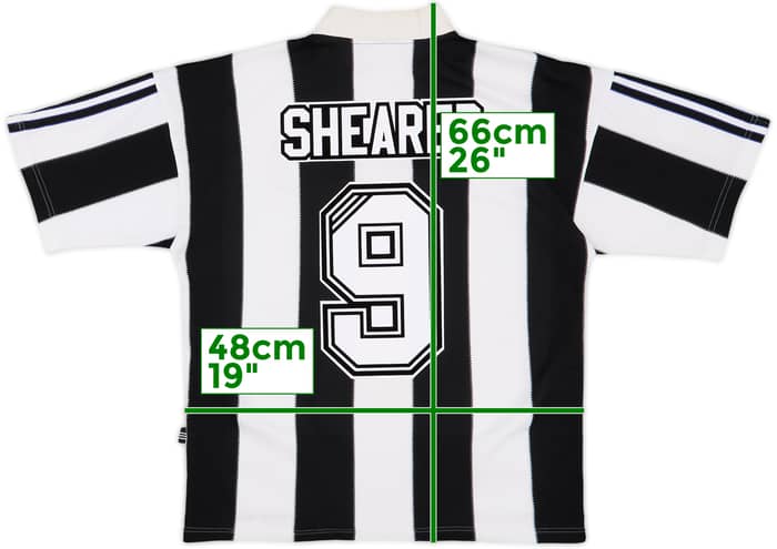 1995-97 Newcastle Home Shirt Shearer #9 - 8/10 - (S)