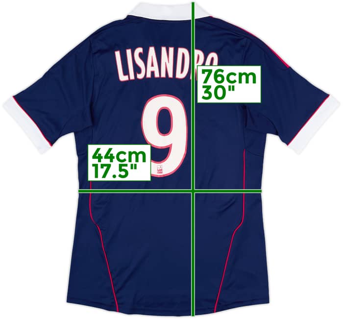 2011-12 Lyon Away Shirt Lisandro #9 - 8/10 - (S)