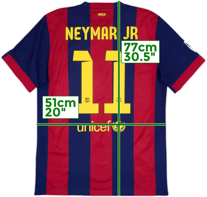 2014-15 Barcelona Home Shirt Neymar Jr #11 - 6/10 - (L)