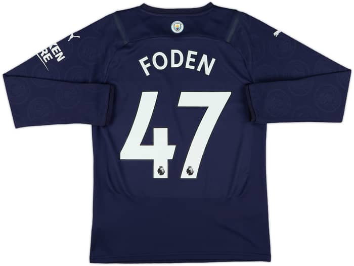 2021-22 Manchester City Third L/S Shirt Foden #47 - 9/10 - (S)