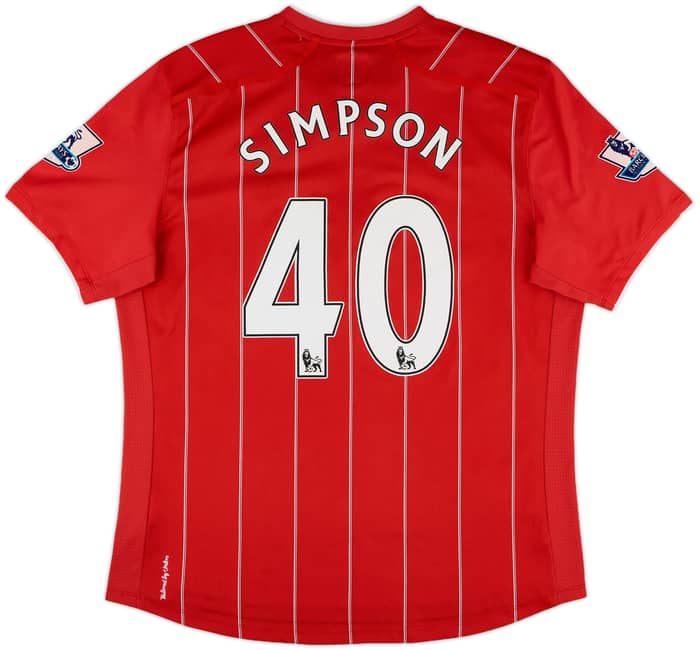 2012-13 Southampton Home Shirt Simpson #40 - 5/10 - (XL)