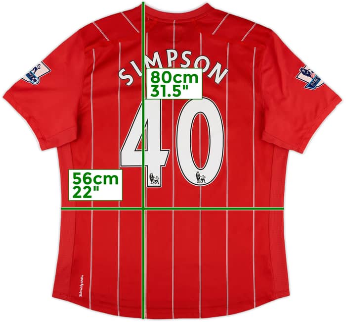 2012-13 Southampton Home Shirt Simpson #40 - 5/10 - (XL)