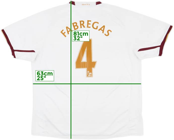 2007-08 Arsenal Away Shirt Fabregas #4 - 6/10 - (XXL)