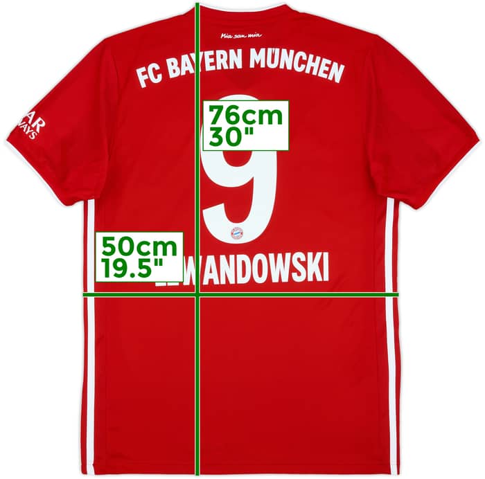 2020-21 Bayern Munich Home Shirt Lewandowski #9 - 9/10 - (M)