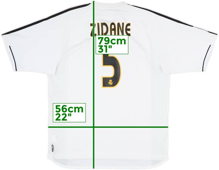 2003-04 Real Madrid Home Shirt Zidane #5 - 6/10 - (L)