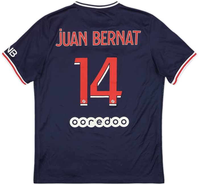 2020-21 Paris Saint-Germain Home Shirt Juan Bernat #14 - 8/10 - (L)