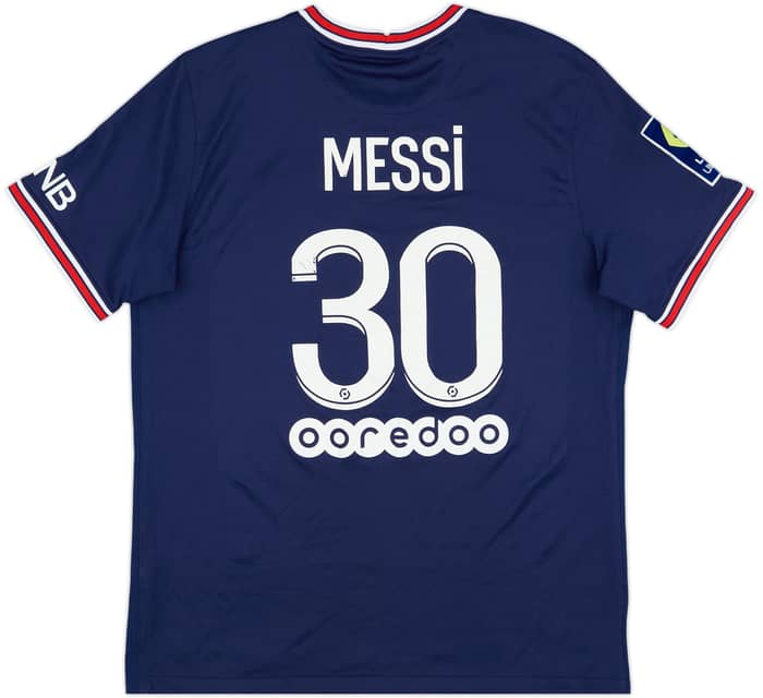 2021-22 Paris Saint-Germain Home Shirt Messi #30 - 6/10 - (L)