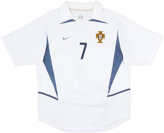 2002-04 Portugal Away Shirt Figo #7 - 8/10 - (L)
