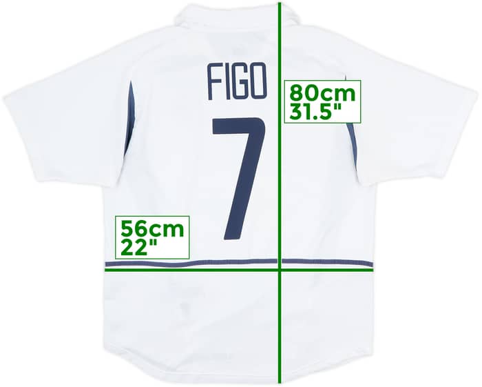 2002-04 Portugal Away Shirt Figo #7 - 8/10 - (L)