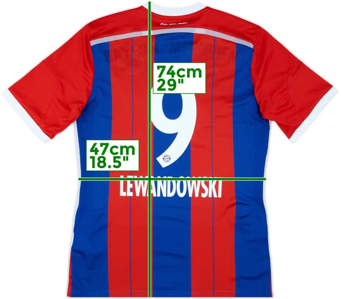 2014-15 Bayern Munich Home Shirt Lewandowski #9 - 4/10 - (M)