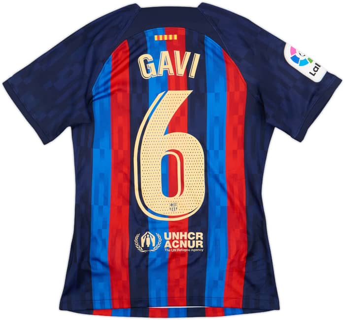 2022-23 Barcelona Home Shirt Gavi #6 - 10/10 - (Women's S)