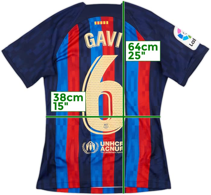 2022-23 Barcelona Home Shirt Gavi #6 - 10/10 - (Women's S)