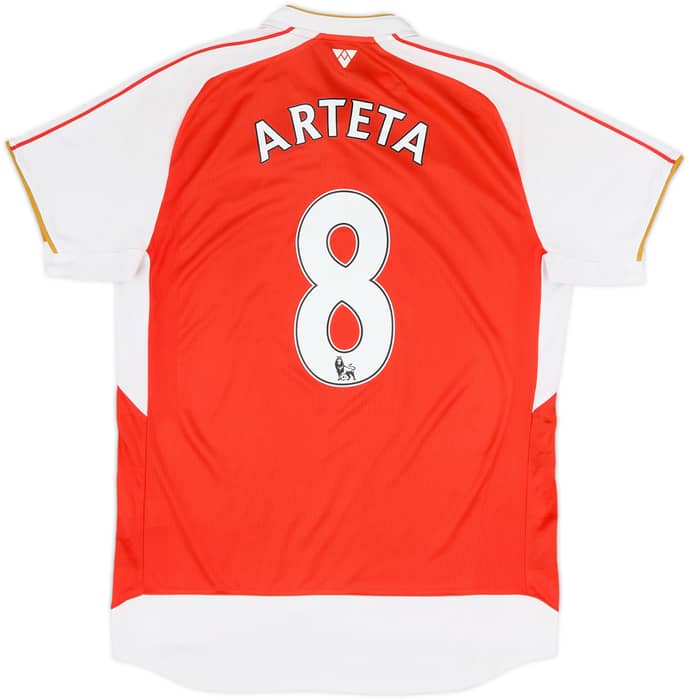 2015-16 Arsenal Home Shirt Arteta #8 - 6/10 - (L)