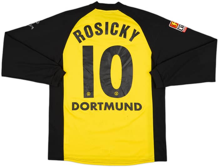 2001-02 Borussia Dortmund Squad Signed Home L/S Shirt Rosicky #10 - 7/10 - (M)