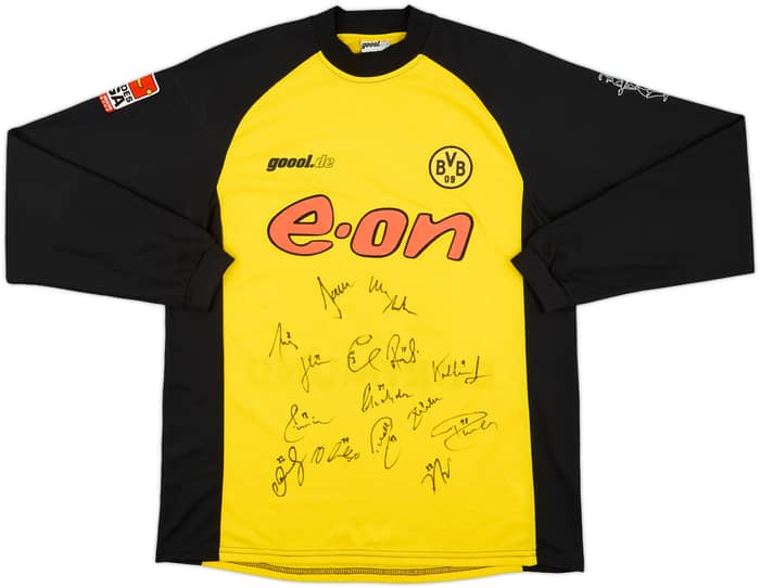 2001-02 Borussia Dortmund Squad Signed Home L/S Shirt Rosicky #10 - 7/10 - (M)