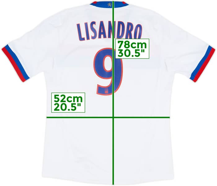 2011-12 Lyon Home Shirt Lisandro #9 - 8/10 - (L)