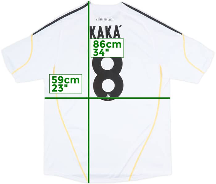 2009-10 Real Madrid Home Shirt Kaka #8 - 9/10 - (XL)