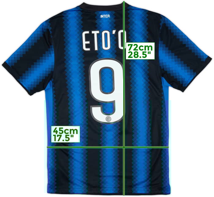 2010-11 Inter Milan Home Shirt Eto'o #9 - 8/10 - (S)