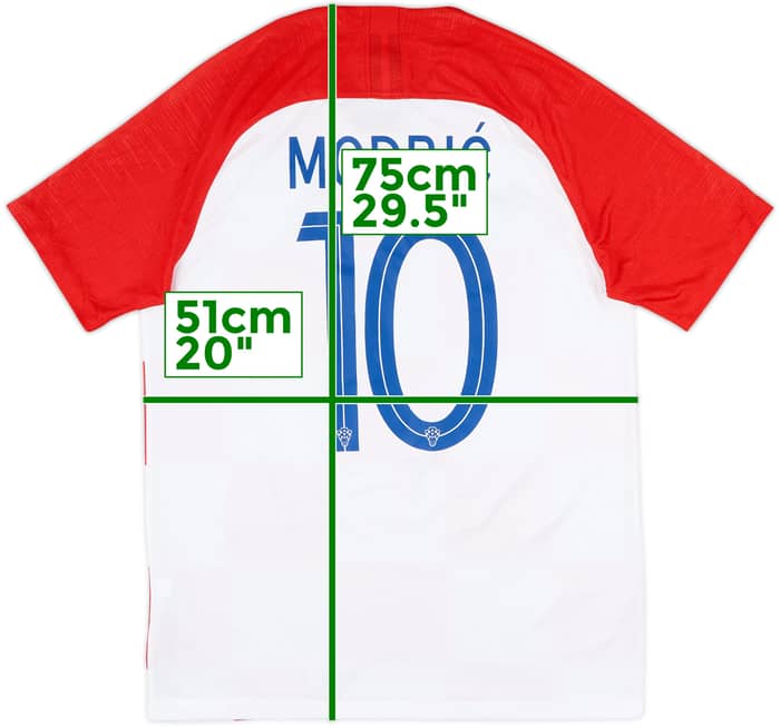 2018-19 Croatia Home Shirt Modric #10 - 6/10 - (M)