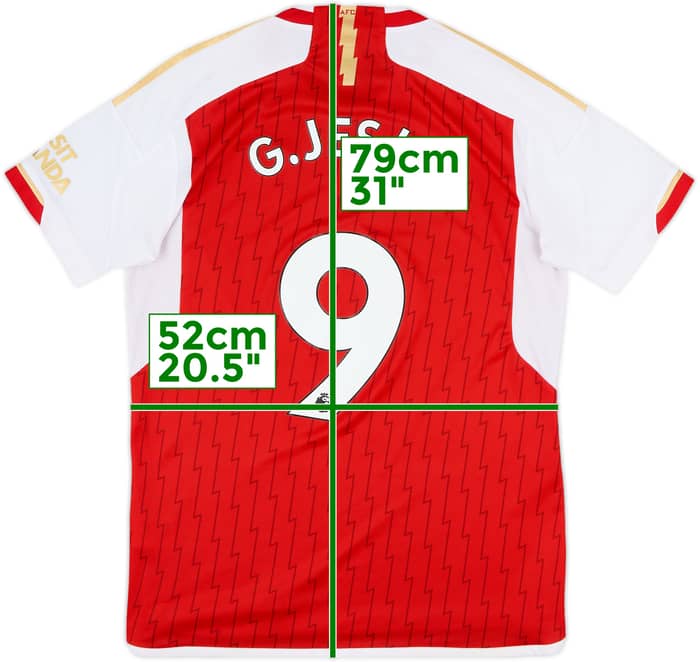 2023-24 Arsenal Home Shirt G.Jesus #9 - 9/10 - (L)