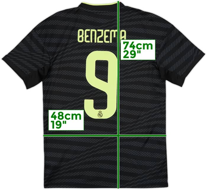 2022-23 Real Madrid Third Shirt Benzema #9 - 5/10 - (S)