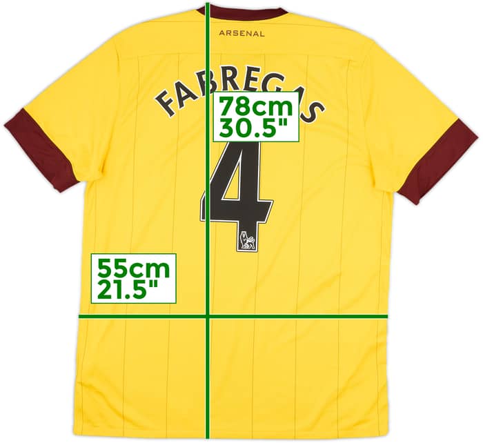 2010-13 Arsenal Away Shirt Fabregas #4 - 9/10 - (L)