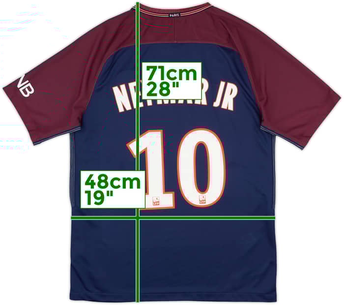 2017-18 Paris Saint-Germain Home Shirt Neymar Jr #10 - 8/10 - (M)