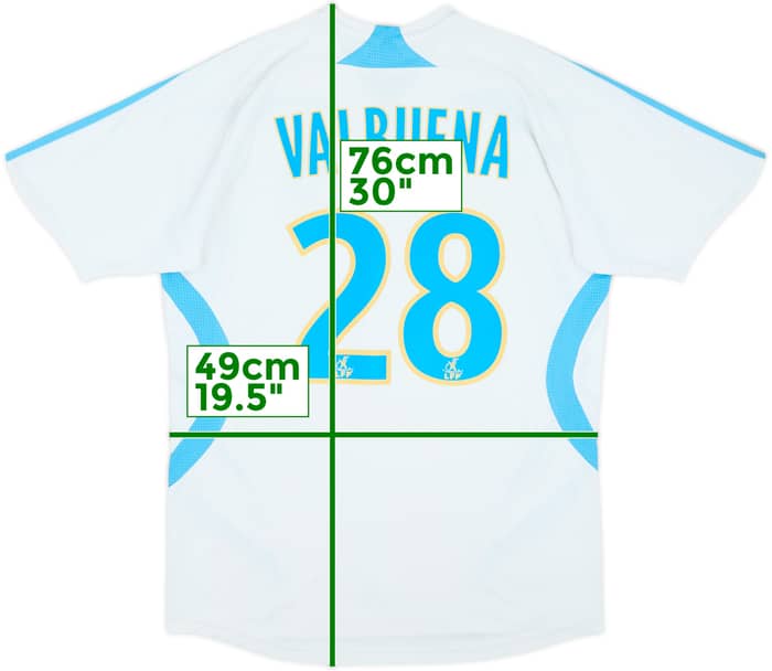 2007-08 Olympique Marseille Home Shirt Valbuena #28 - 7/10 - (XL.Boys)