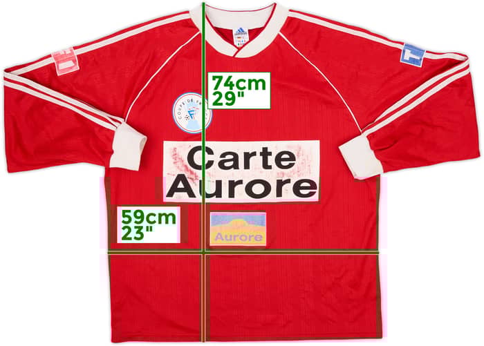 1999-00 Coupe de France Home L/S Shirt #9 - 7/10 - (XL)