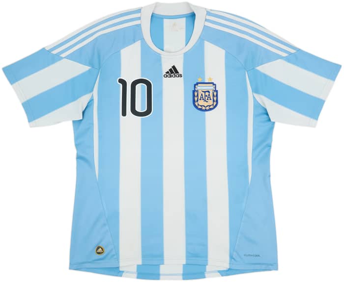2010-11 Argentina Home Shirt Messi #10 - 5/10 - (L)