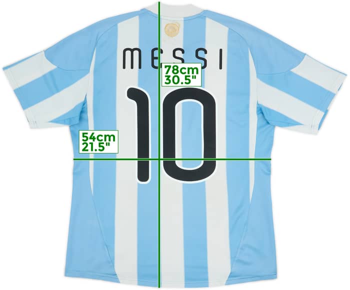 2010-11 Argentina Home Shirt Messi #10 - 5/10 - (L)
