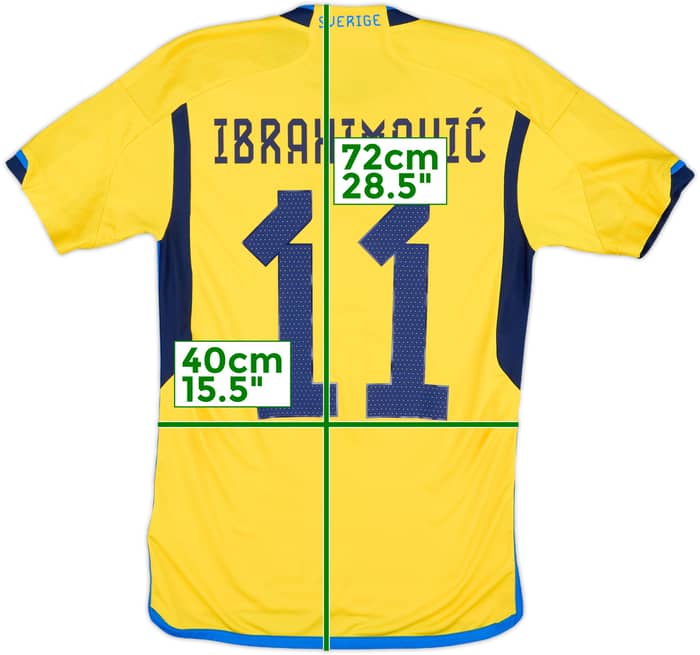 2022-23 Sweden Home Shirt Ibrahimovic #11 - 9/10 - (XS)