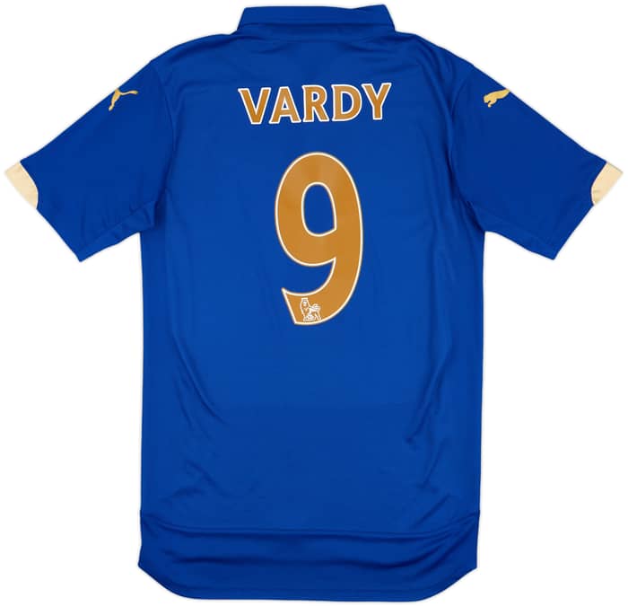 2014-15 Leicester Home Shirt Vardy #9 - 9/10 - (S)