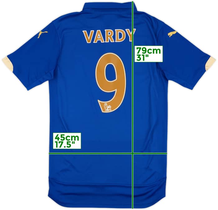 2014-15 Leicester Home Shirt Vardy #9 - 9/10 - (S)