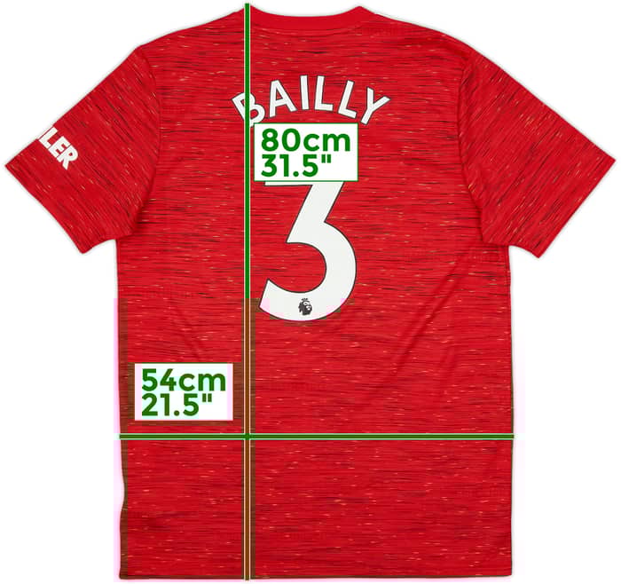2020-21 Manchester United Home Shirt Bailly #3 - 8/10 - (L)