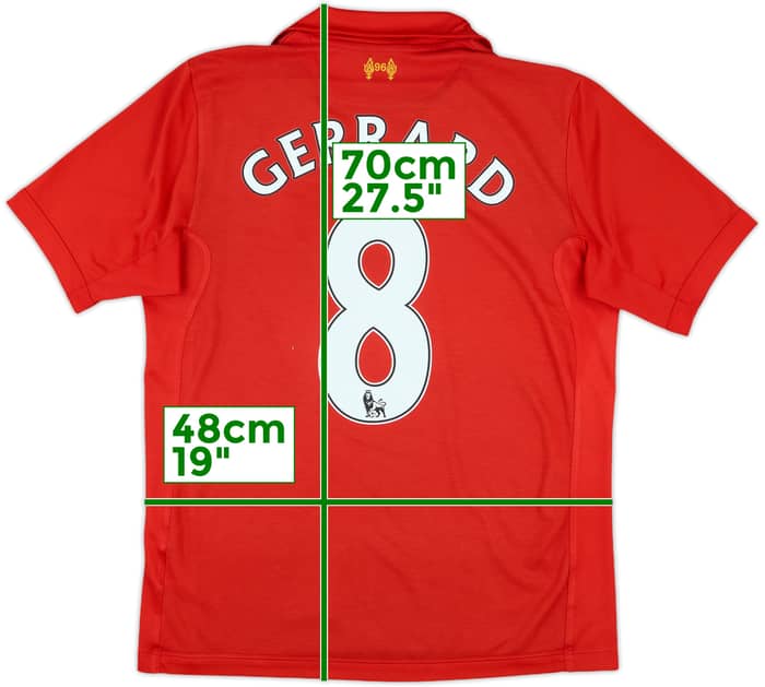 2012-13 Liverpool Home Shirt Gerrard #8 - 6/10 - (S)