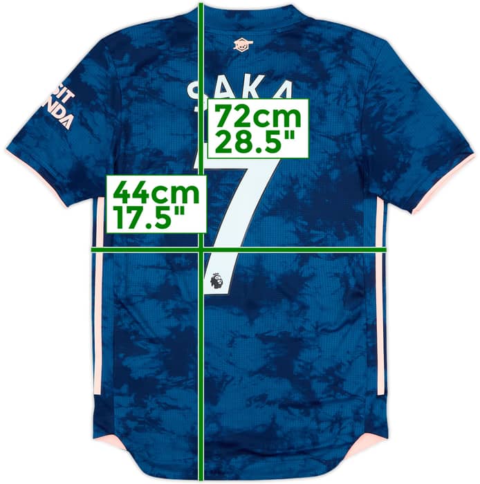 2020-21 Arsenal Authentic Third Shirt Saka #7 - 9/10 - (XS)