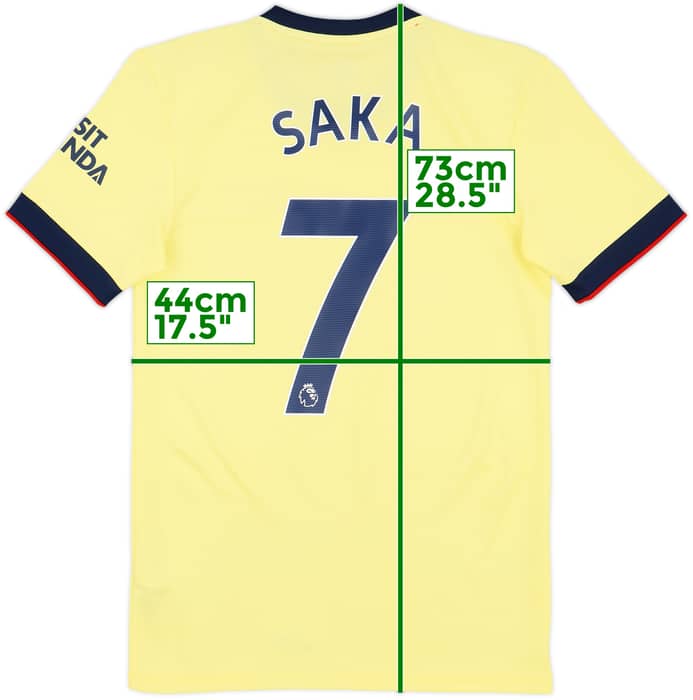 2021-22 Arsenal Away Shirt Saka #7 - 9/10 - (XS)