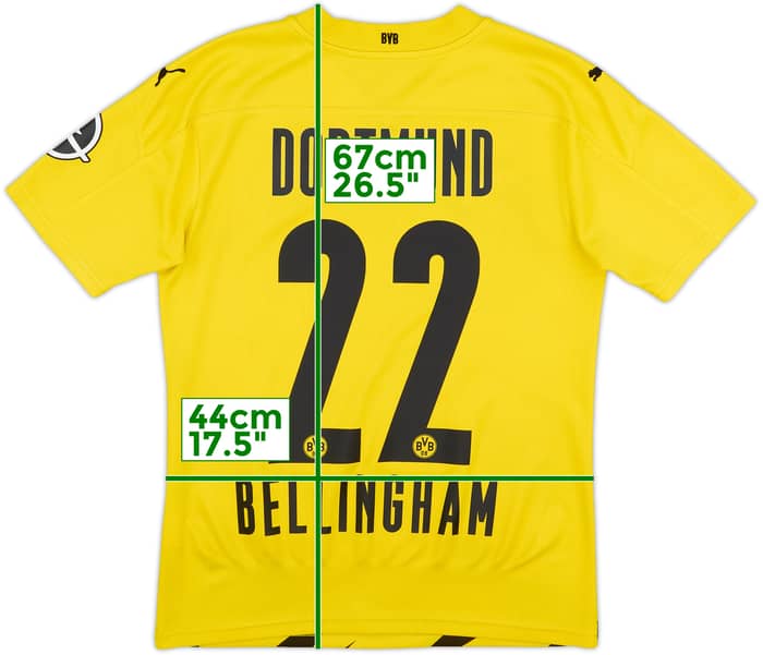 2020-21 Borussia Dortmund Home Shirt Bellingham #22 - 8/10 - (XS)