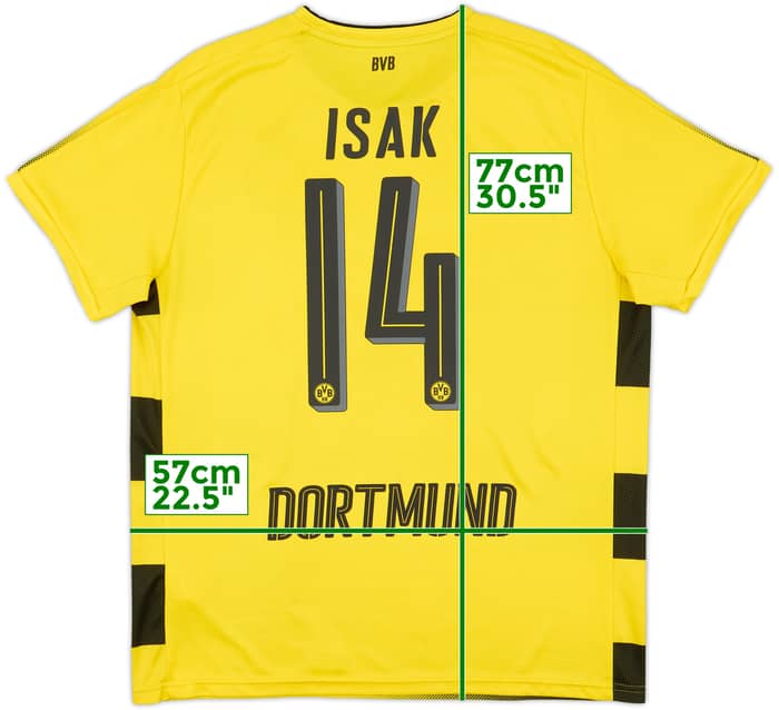 2017-18 Borussia Dortmund Home Shirt Isak #14 - 8/10 - (XL)