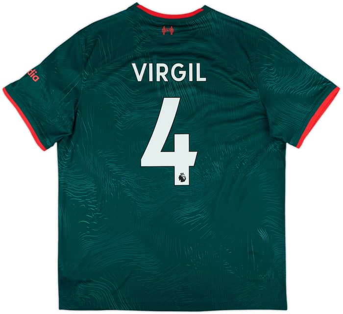 2022-23 Liverpool Third Shirt Virgil #4 - 10/10 - (XL)