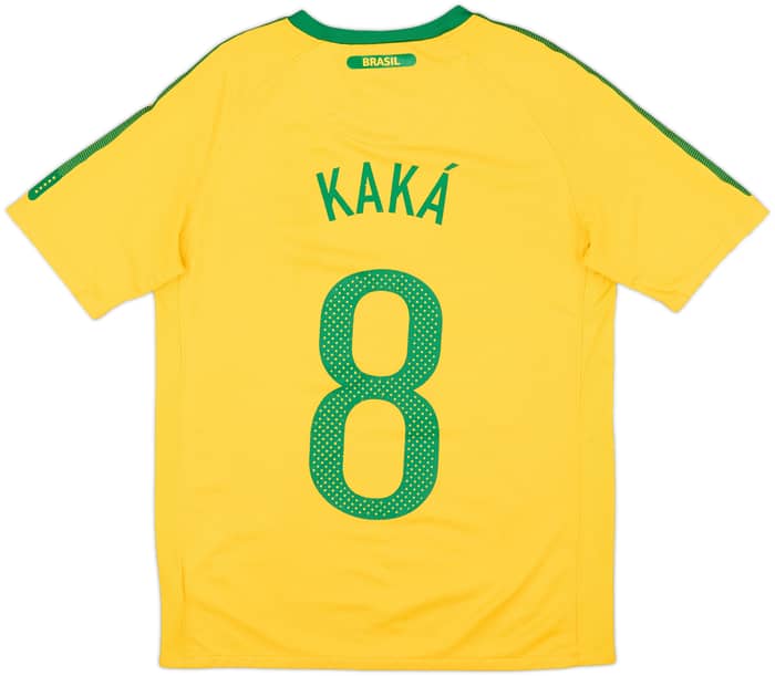 2010-11 Brazil Home Shirt Kaka #8 - 7/10 - (XL.Boys)