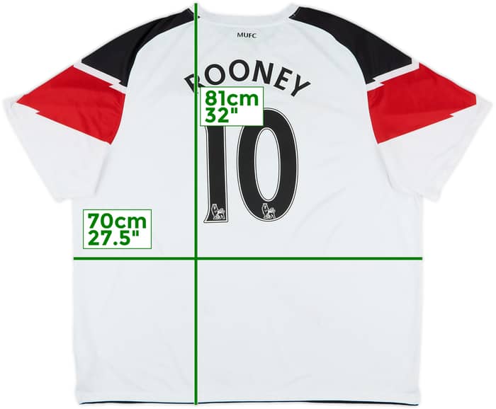 2010-12 Manchester United Away Shirt Rooney #10 - 7/10 - (3XL)