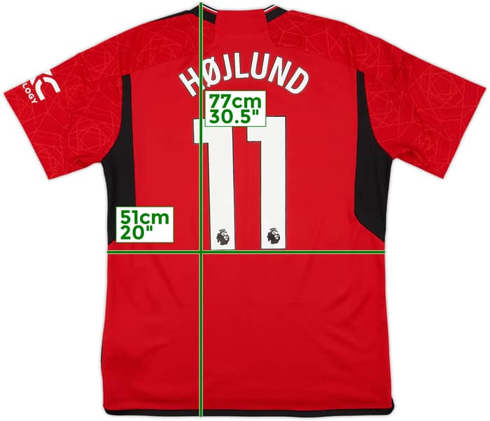 2023-24 Manchester United Home Shirt Højlund #11 - 10/10 - (L)