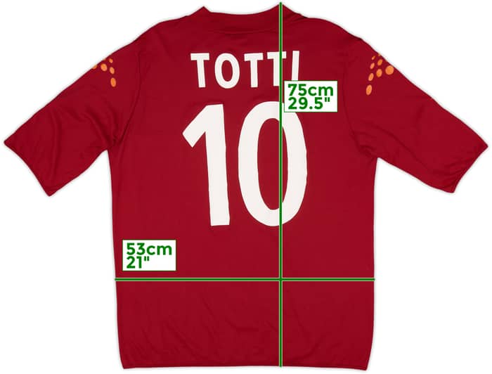 2003-04 Roma Home Shirt Totti #10 - 4/10 - (XL)