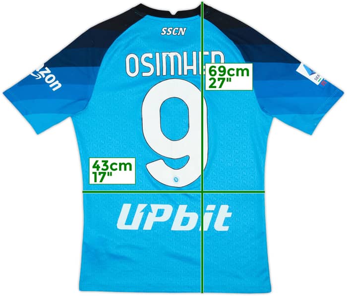 2022-23 Napoli Home Shirt Osimhen #9 - 6/10 - (S)